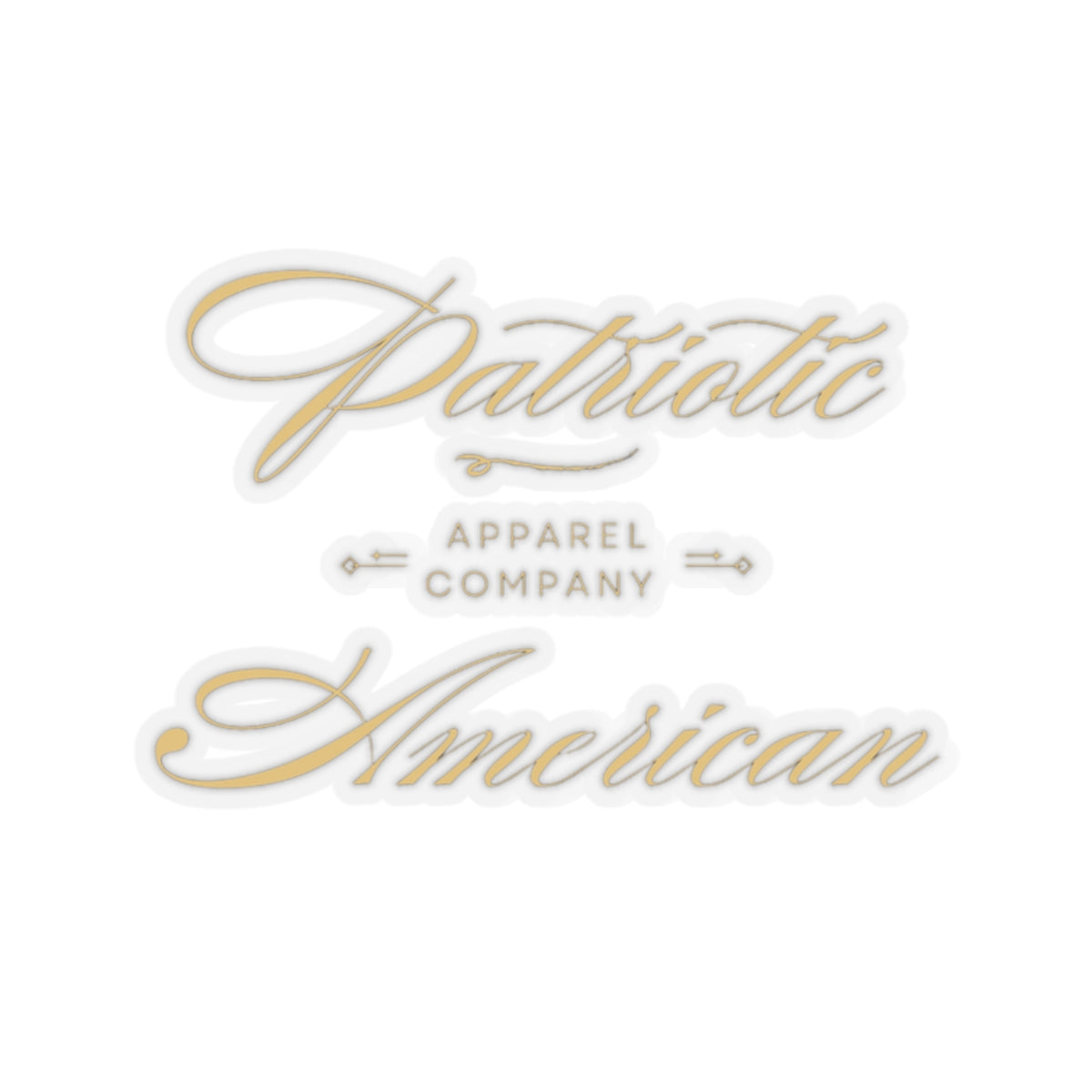 Patriotic American Apparel Company Logo Kiss-Cut Stickers