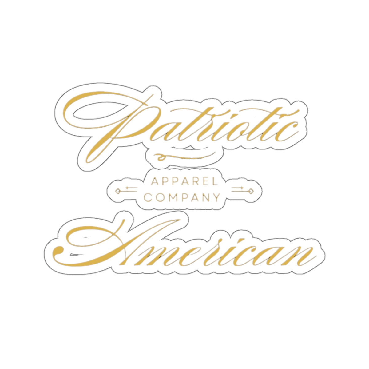 Patriotic American Apparel Company Logo Kiss-Cut Stickers