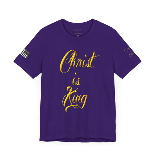 "Christ is King" Unisex Jersey Short Sleeve Tee by Patriotic American Apparel Company