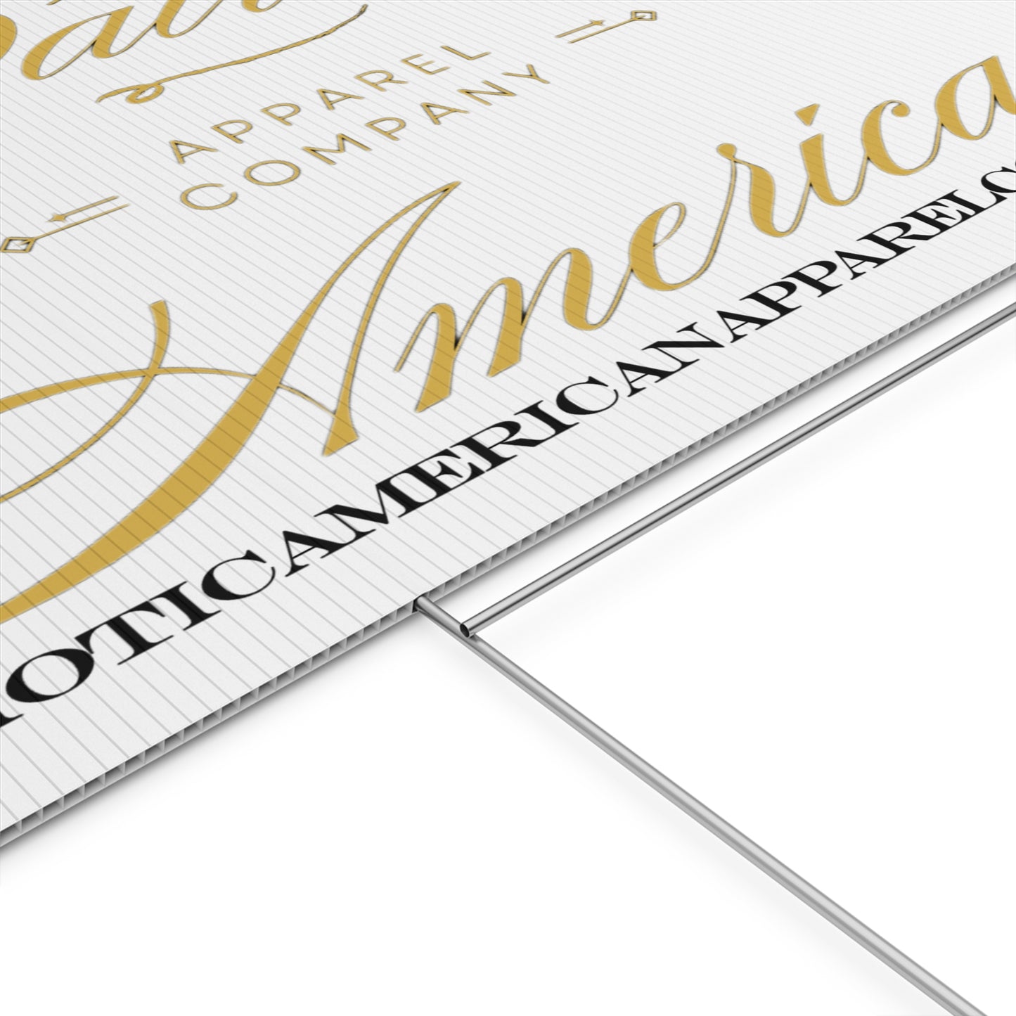 Patriotic American Apparel Company Plastic Yard Sign