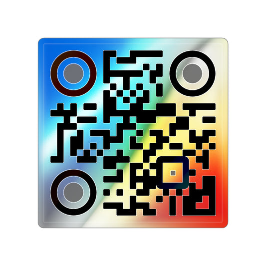 Patriotic American Apparel Company QR Code Holographic Die-cut Stickers